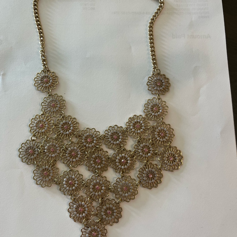 Elegant Gold Floral Necklace